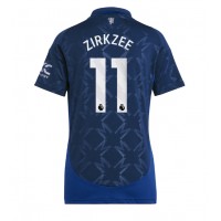 Echipament fotbal Manchester United Joshua Zirkzee #11 Tricou Deplasare 2024-25 pentru femei maneca scurta